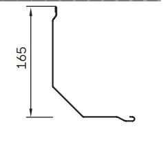 Panjur Alüminyum Kutu 165 mm - Ön 45 Derece