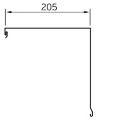Panjur Alüminyum Kutu 205 mm - Arka 90 Derece